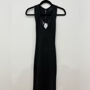 Akira black open back midi dress. Size small.